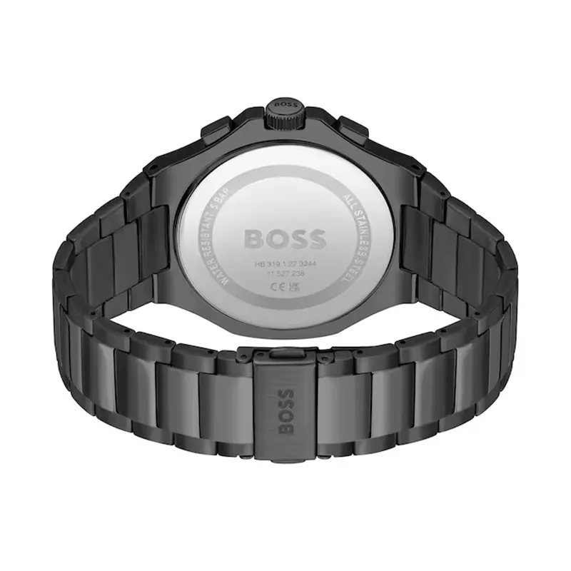 Hugo Boss Taper Chronograph Black Dial Fashionable Men's Watch- 1514088